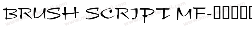 BRUSH SCRIPT MF字体转换